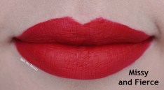14 - wet n wild liquid catsuit matte lipstick review swatches look missy and fierce 930b lips
